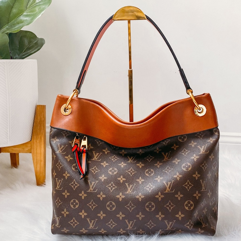Louis Vuitton Tuileries Hobo Bag .. Caramel, Red